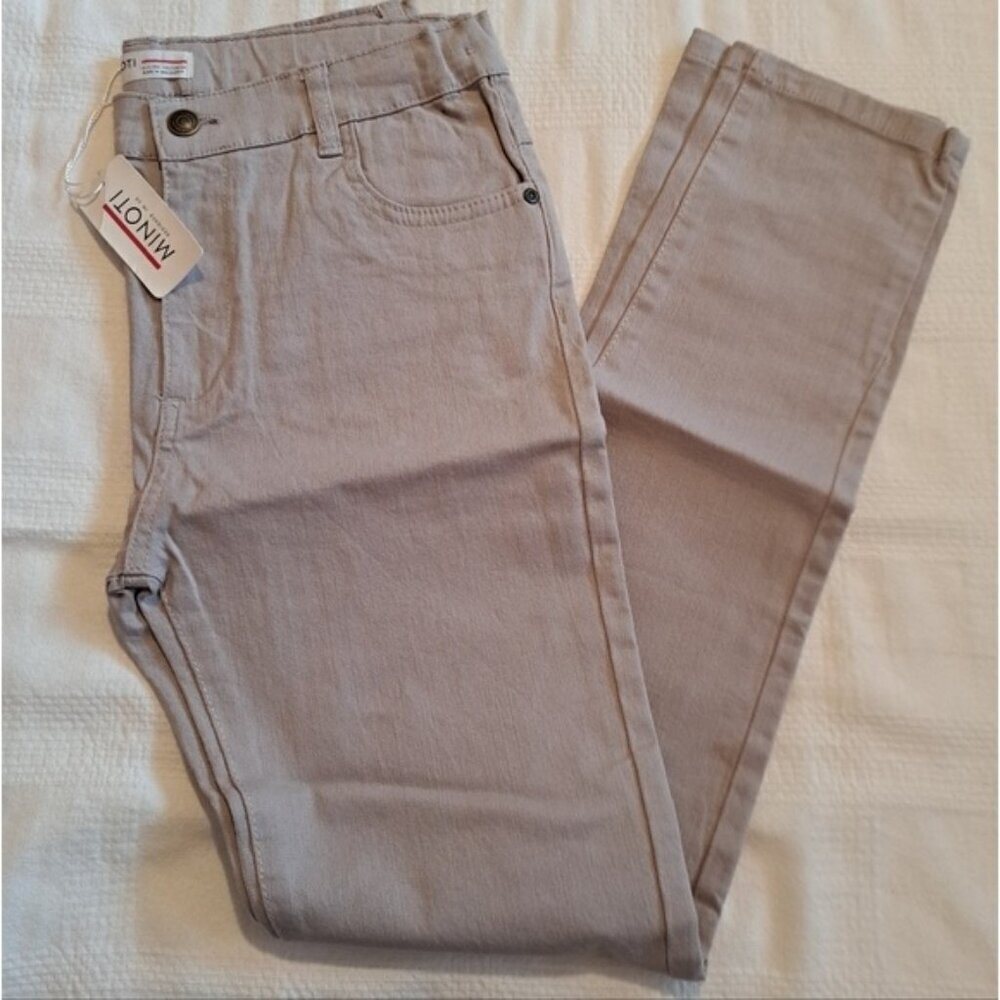 Minoti boys size 12- 13 years, 5 pocket, gray pants, NWT